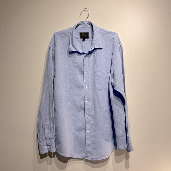 Jos. A. Bank Other - Jos Bank Reserve 100% Linen Long Sleeve Button Down Shirt XXL Mens Shirt Flowy